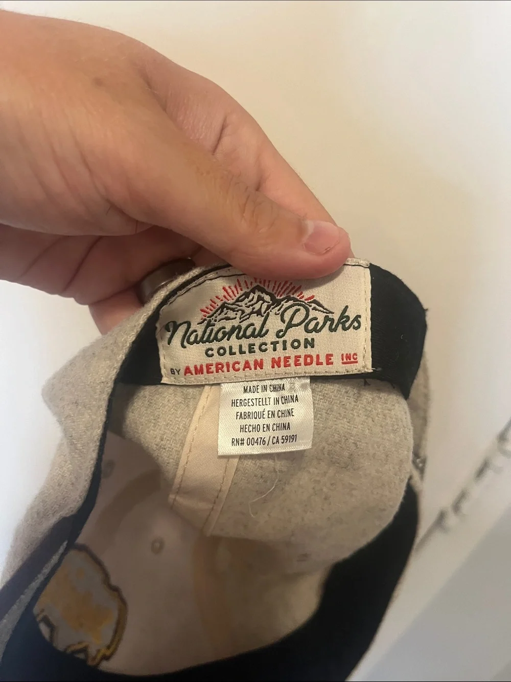 American Needle Yellowstone National Park Two-Tone Gray and Brown Cap